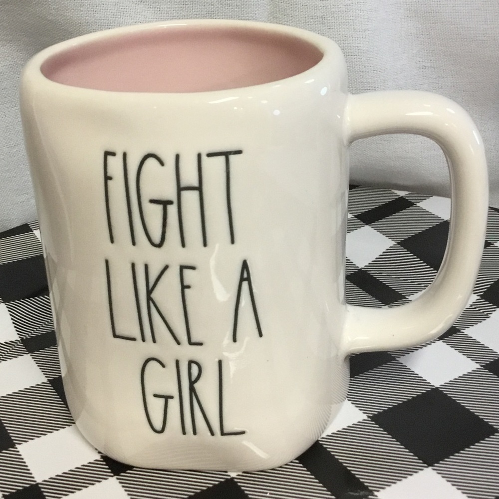 Rae Dunn fight like a girl coffee mug NEW